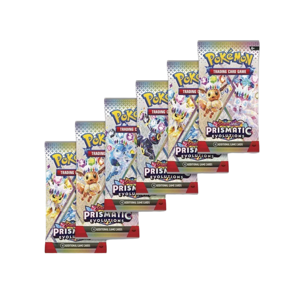 Prismatic Evolutions 6 Pack Bundle — Pokémon TCG | Six Packs of the Most Wanted Set Ever