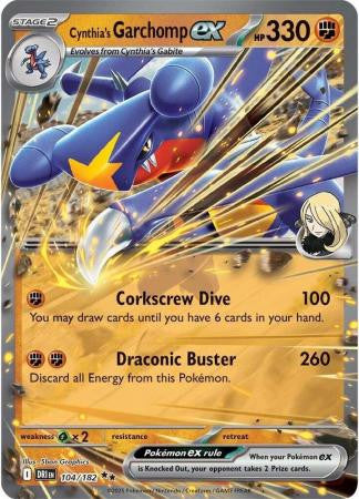 Destined Rivals 104/182 Cynthia's Garchomp ex (Half Art)