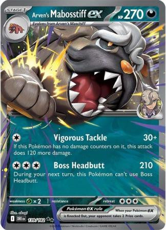 Destined Rivals 139/182 Arven's Mabosstiff ex (Half Art)