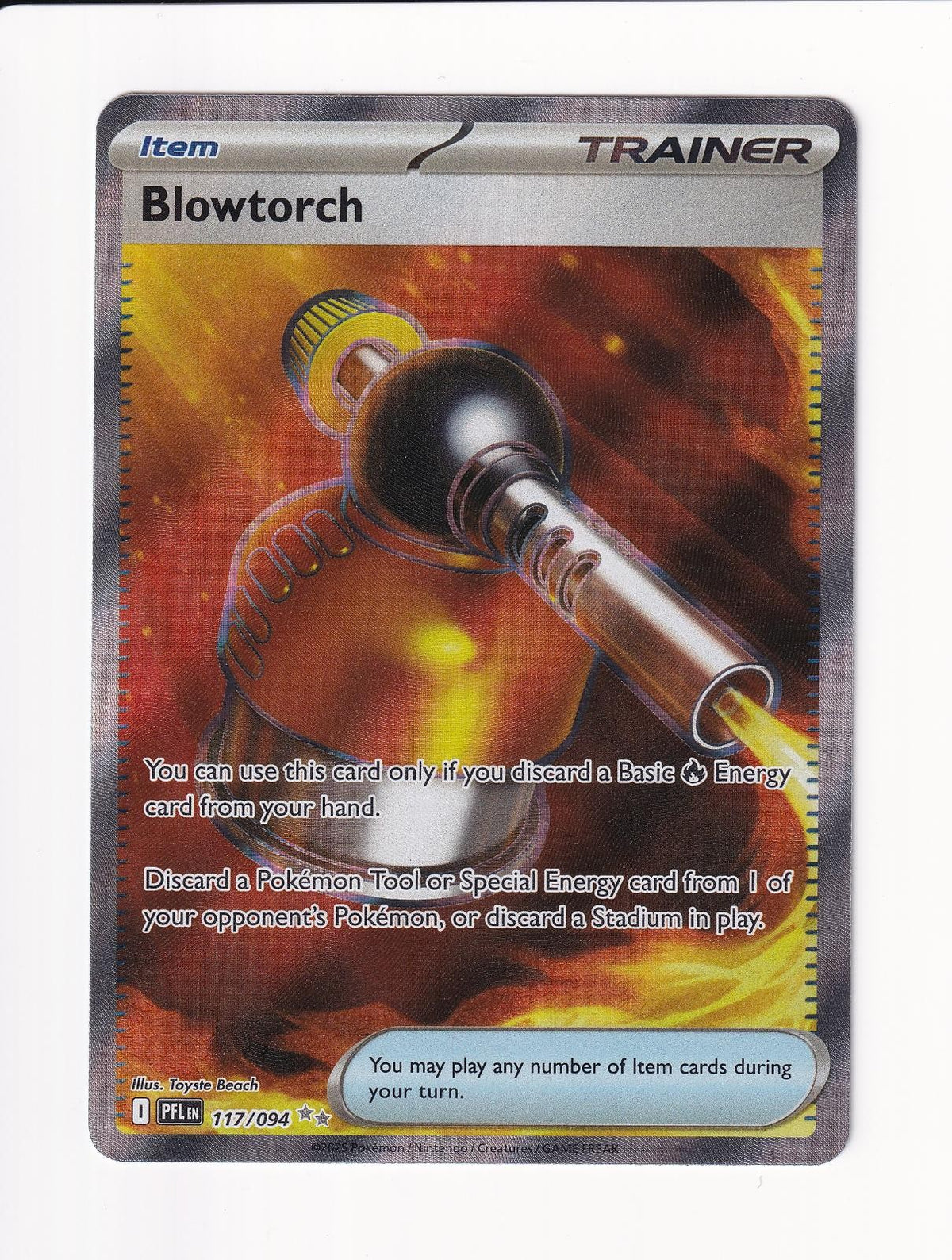 Blowtorch 117/094 Ultra Rare Phantasmal Flames Pokemon Holo Near Mint