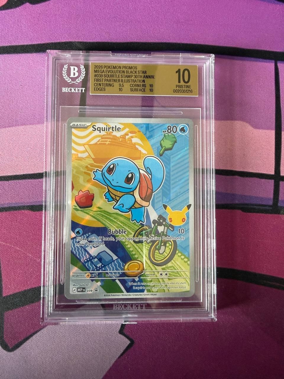 Pokemon TCG Pokemon Promos Squirtle 039 Promo Holo Eng Beckett BGS 10 Pristine