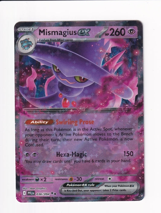 Mismagius ex 036/094 Double Rare Phantasmal Flames Pokemon Holo Near Mint