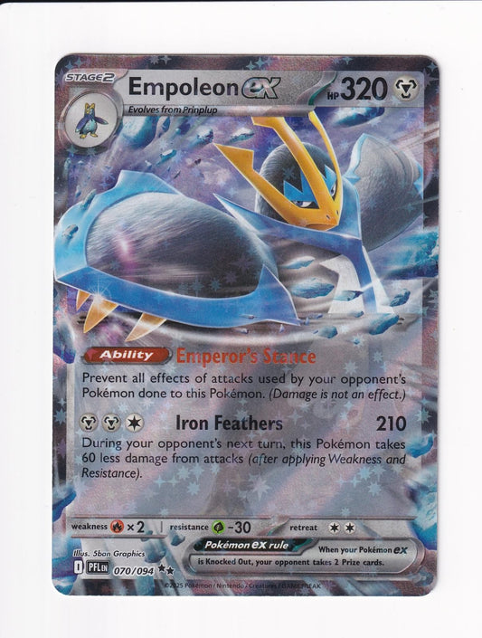 Empoleon ex 070/094 Double Rare Phantasmal Flames Pokemon Holo Near Mint