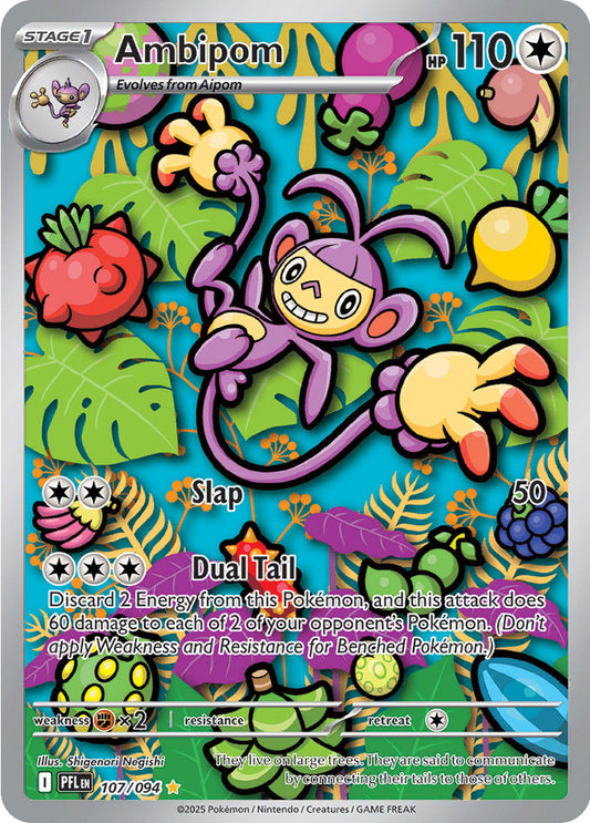 Phantasmal Flames 107/094 Ambipom (Illustration Rare) IR