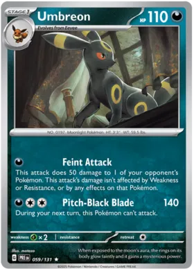 Prismatic Evolutions Master set bulk Darkness (Dark Blue) Cards