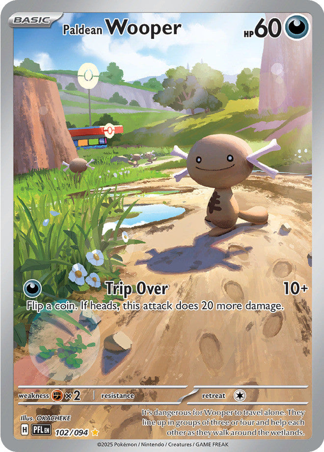 ME Phantasmal Flames 102/094 Paldean Wooper (Illustration Rare)