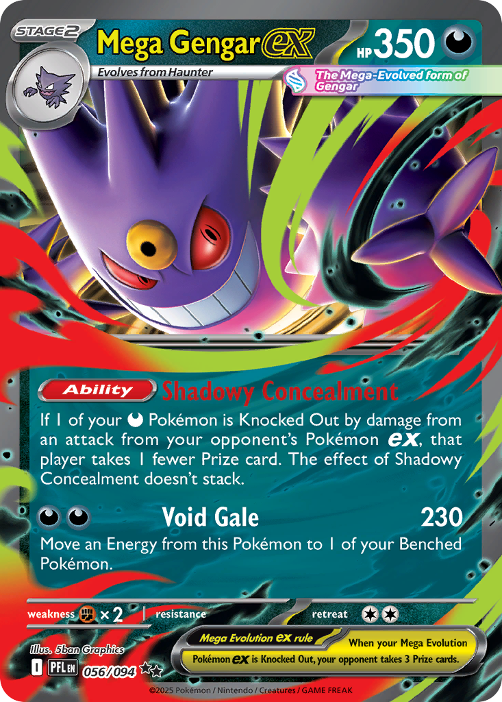 Phantasmal Flames 056/094 Mega Gengar ex (Half Art)